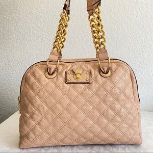 Marc Jacob beige karlie quilted leather bag